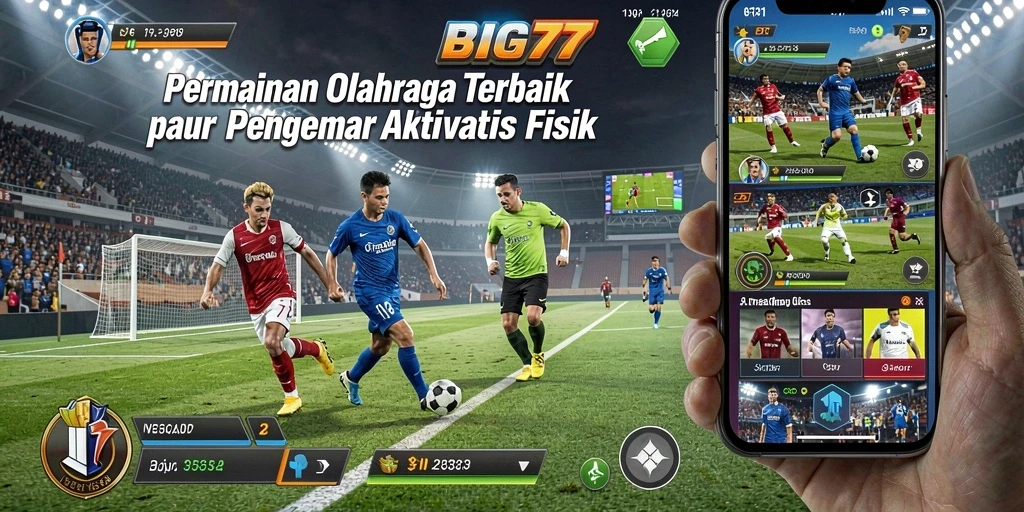 Screenshot utama BIG77 menampilkan gameplay seru dengan aksi olahraga yang mendebarkan.