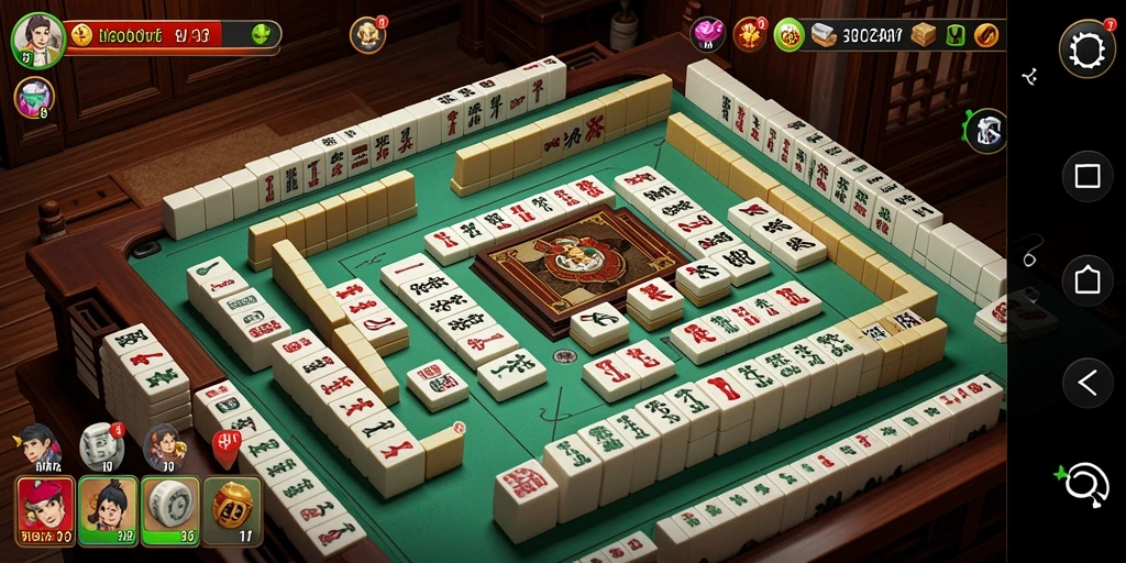 Tampilan gameplay HO3 yang menarik dan mendebarkan saat bermain Mahjong.