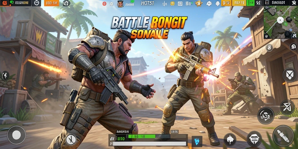 Screenshot HOT51 menampilkan aksi pertempuran seru dan strategi tim yang menarik.
