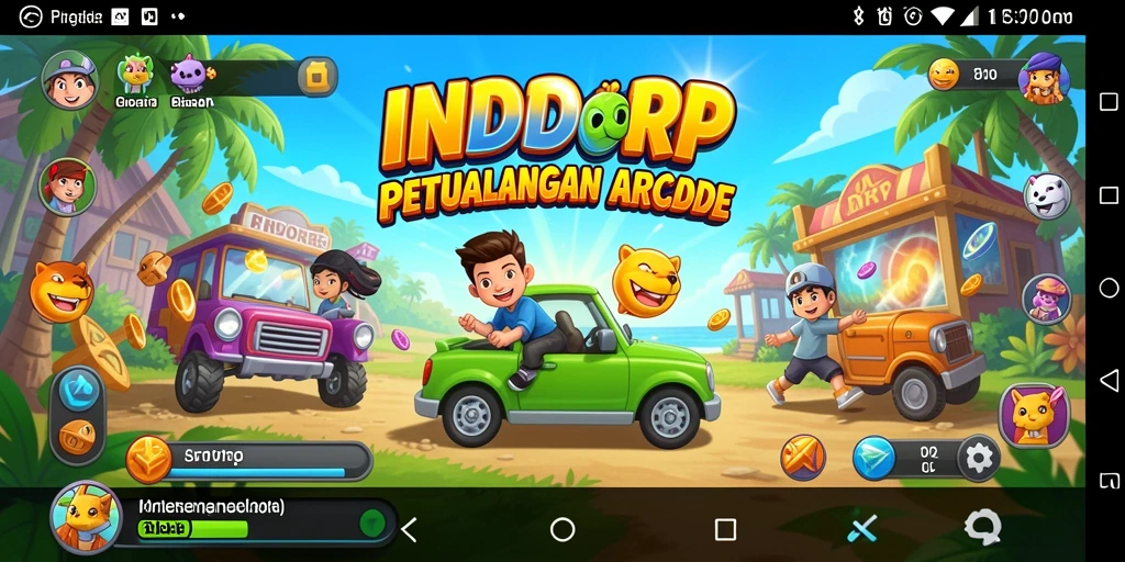 Tangkapan layar game INDORP menampilkan aksi seru dalam permainan arcade.