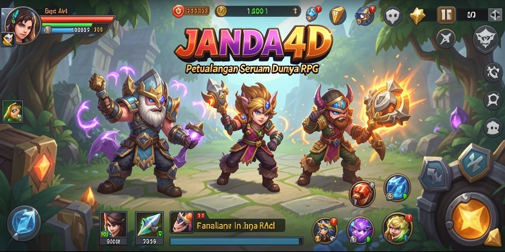 Screenshot gameplay JANDA4D menampilkan petualangan RPG yang mendebarkan.