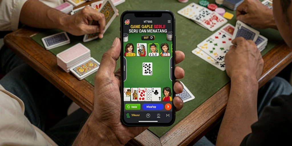 Tampilan gameplay gaple yang mendebarkan di MT966.