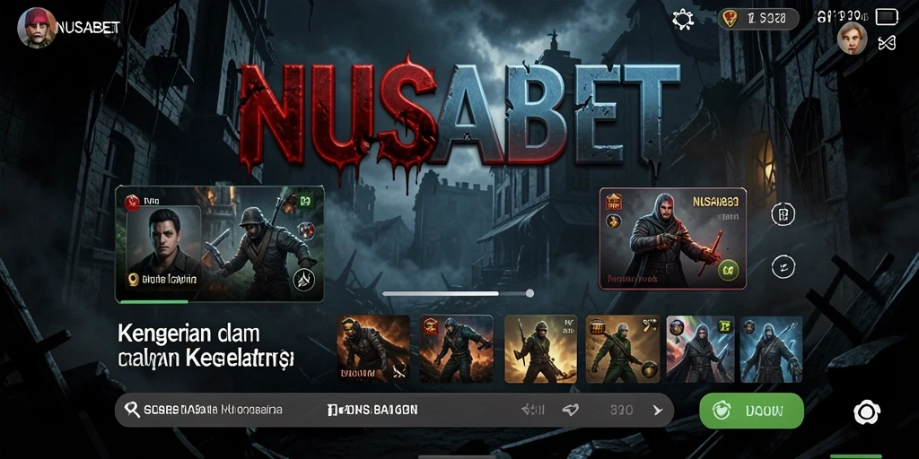 Screenshot gameplay menakutkan di NUSABET saat menjelajahi tempat angker.