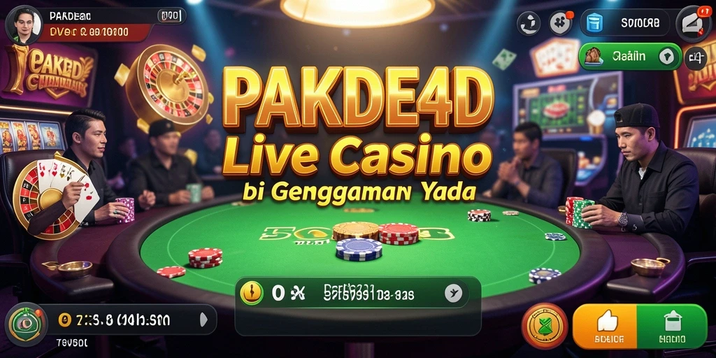 Tampilan permainan Live Casino yang menegangkan di PAKDE4D.