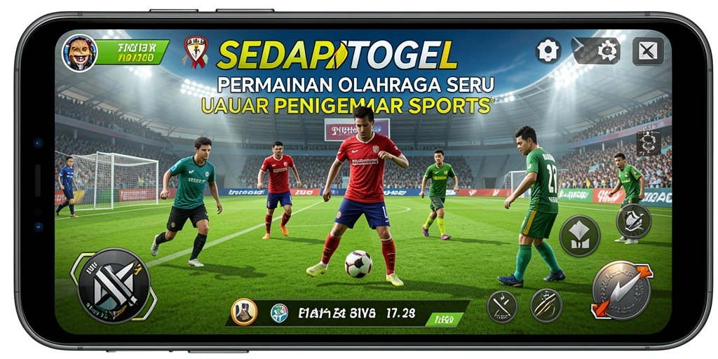 Tampilan screenshot utama SEDAPTOGEL dengan aksi olahraga yang mendebarkan.