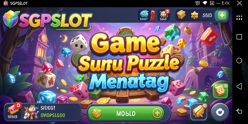 Screenshot gameplay SGPSLOT yang menggambarkan momen seru memainkan puzzle.