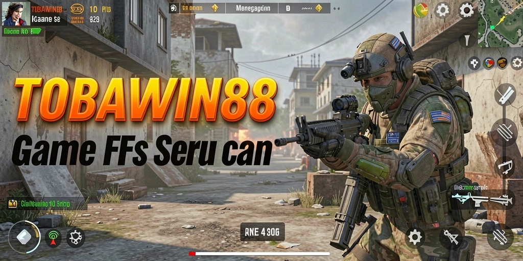 Tangkapan layar TOBAWIN88 menampilkan aksi seru dalam pertempuran FPS.