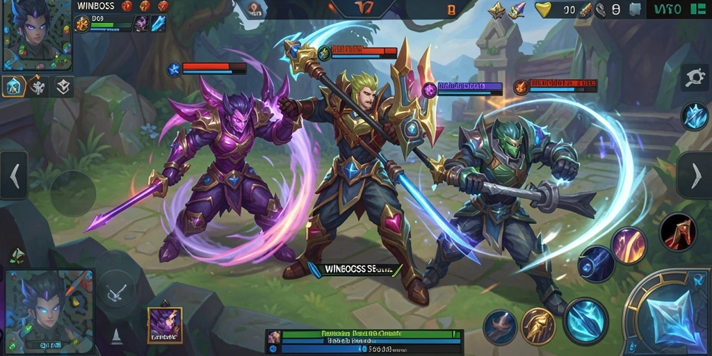 Tampilan gameplay seru dan strategis dalam WINBOSS.