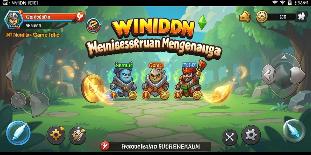 Screenshot gameplay WINIDN yang menampilkan aksi Idle yang menyenangkan.