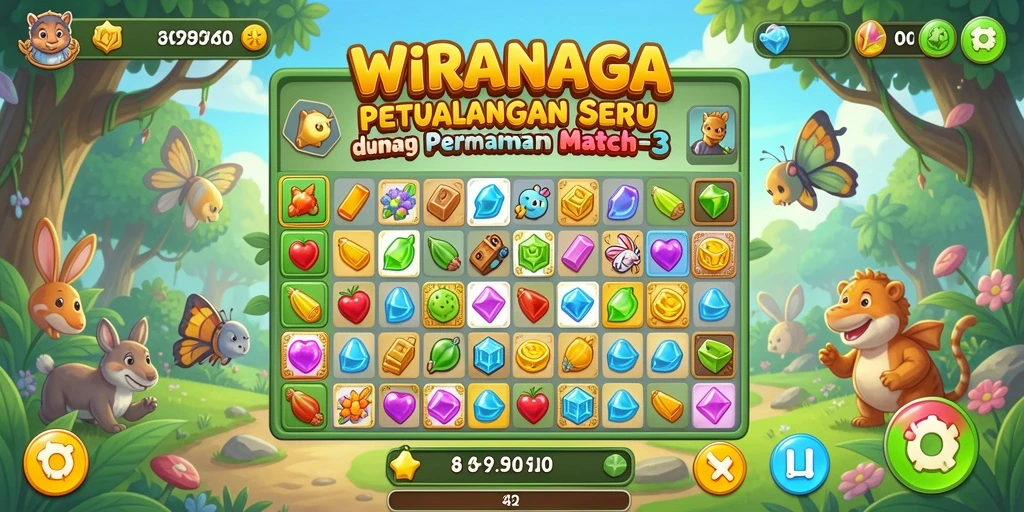 Tampilan gameplay WIRANAGA yang seru dan menantang.